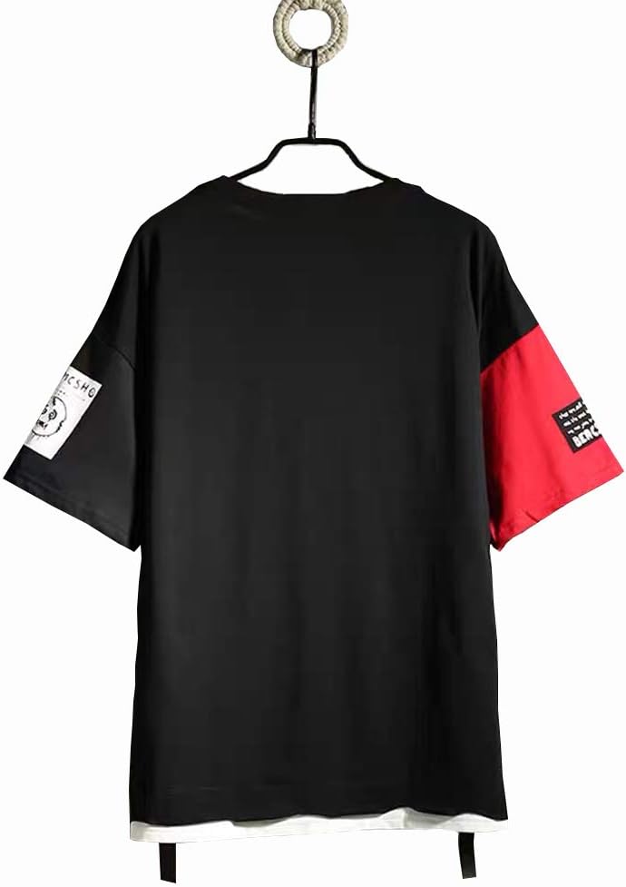 DUDHUH Men’s T-Shirts Techwear Japanese Streetwear Hip Hop Short Sleeve Shirts for Men