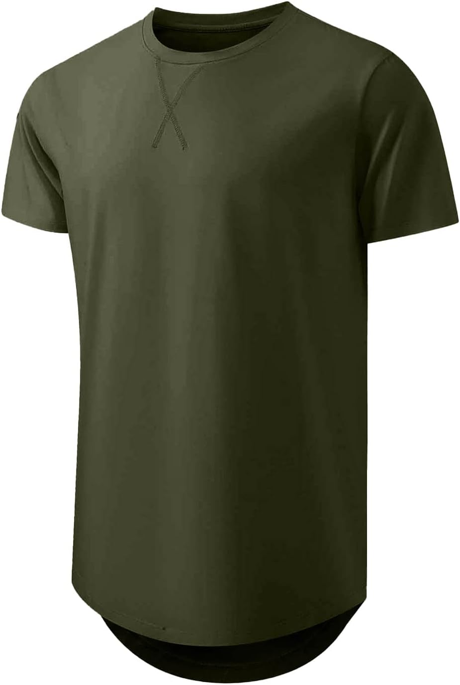 JMIERR Mens 3 Pack Cotton Hipster Hip Hop Longline Crewneck T-Shirt