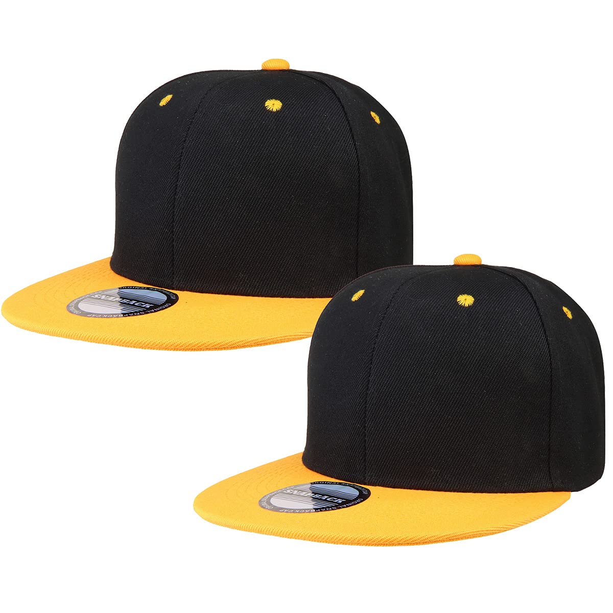 Classic Snapback Hat Cap Hip Hop Style Flat Bill Blank Solid Color Adjustable Size