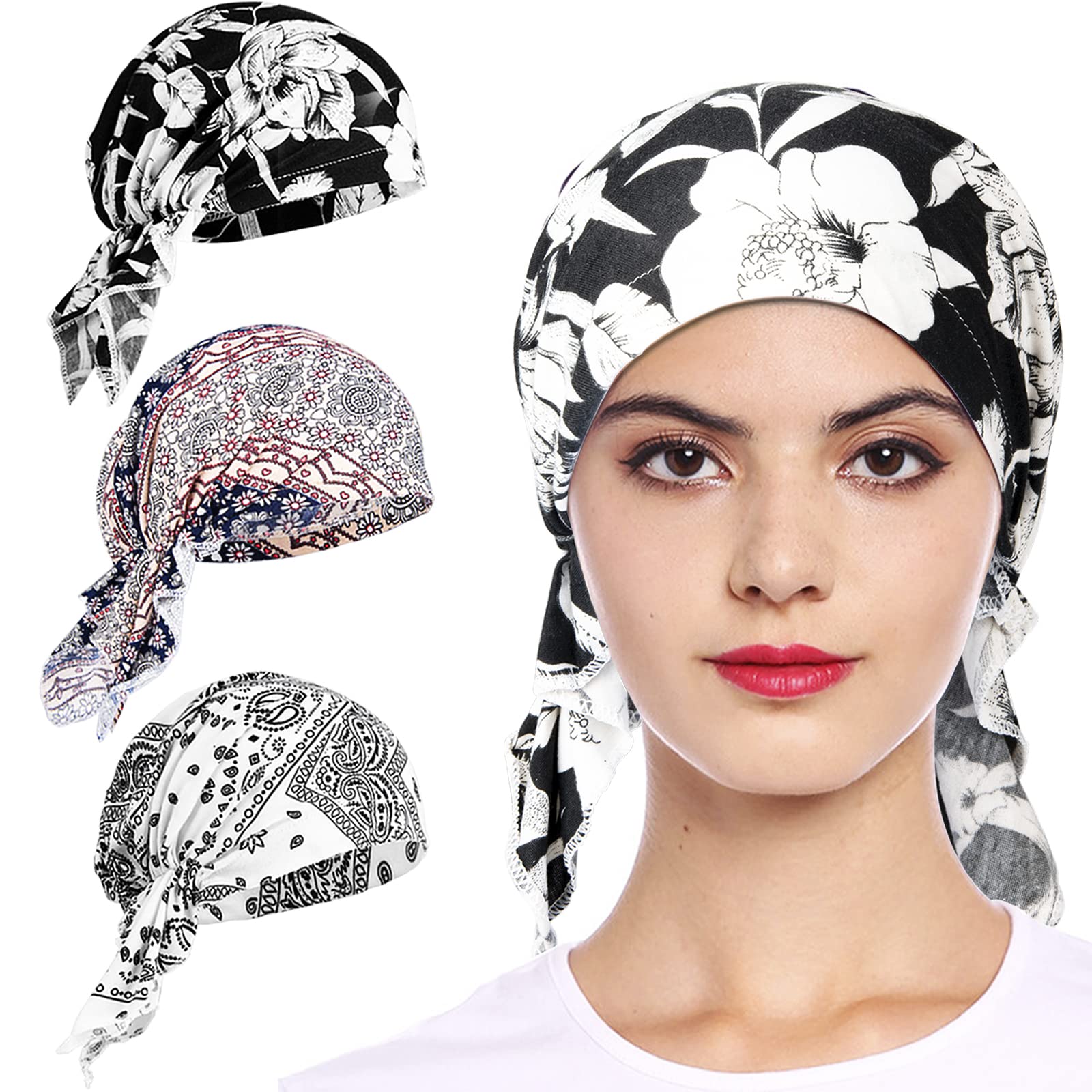 ELLEWIN Cotton Slouchy Beanie Hip-Hop Soft Lightweight Running Beanie Adult Skull Hats Cap for Men Women