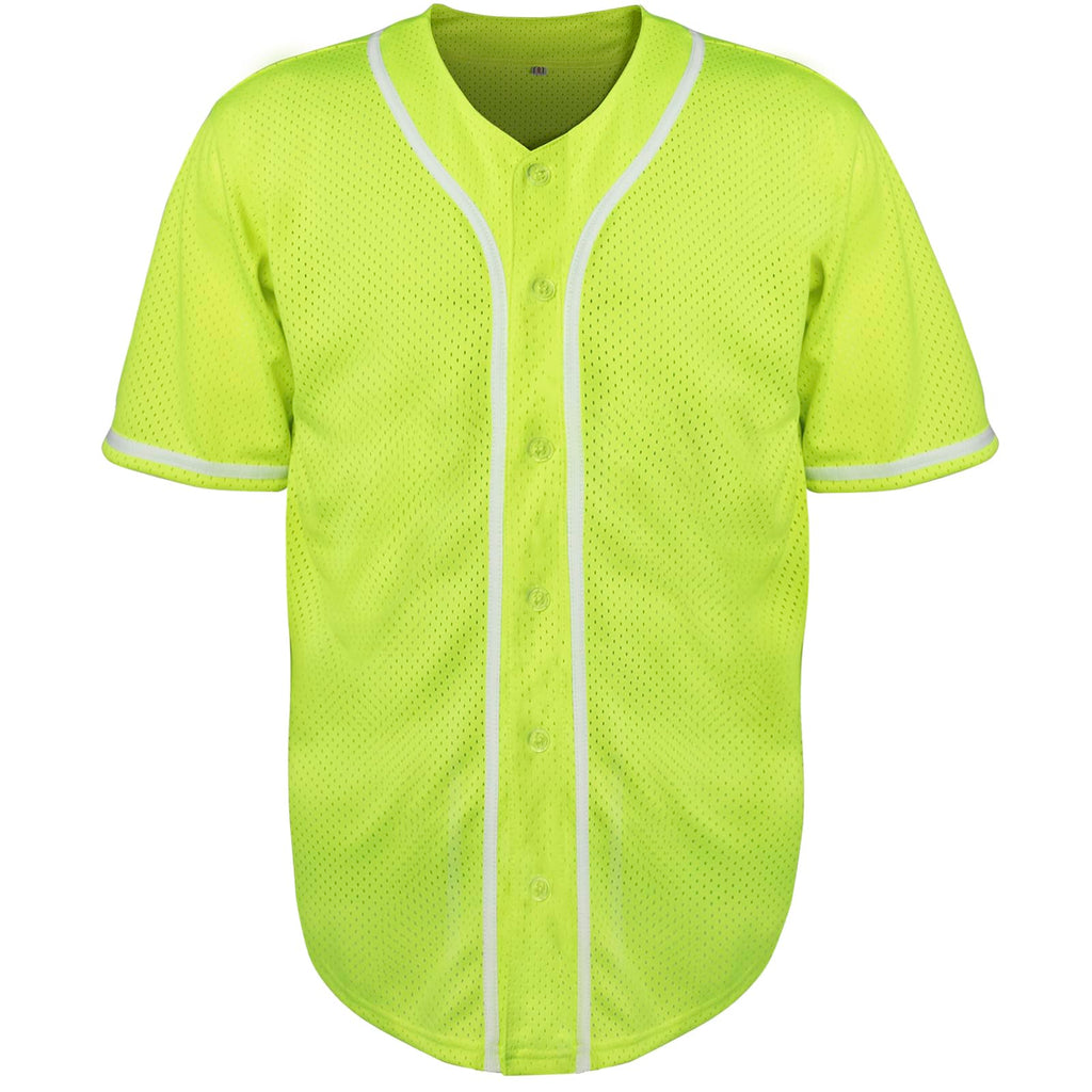 Phoneutrix Blank Plain Hip Hop Hipster Baseball Jersey Button Down Shirts Sports Uniforms Men Women Jersey