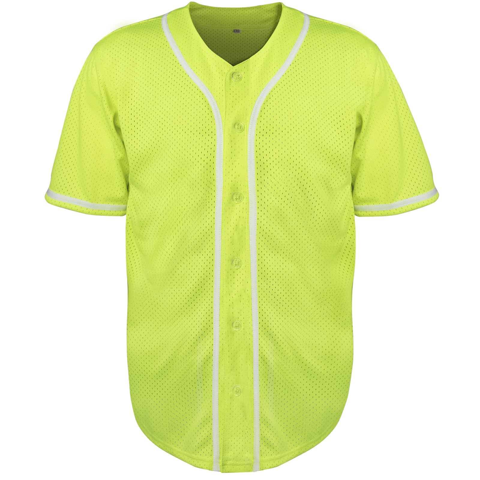 Phoneutrix Blank Plain Hip Hop Hipster Baseball Jersey Button Down Shirts Sports Uniforms Men Women Jersey