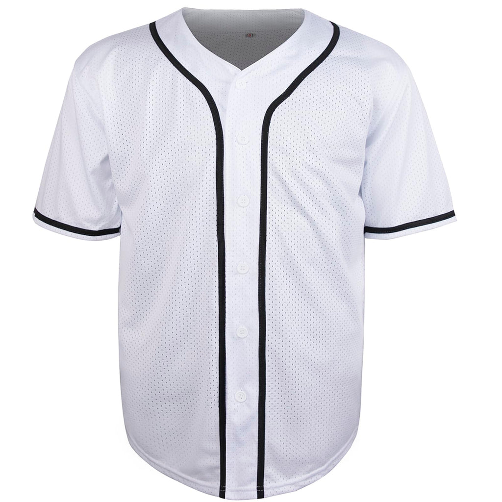 Phoneutrix Blank Plain Hip Hop Hipster Baseball Jersey Button Down Shirts Sports Uniforms Men Women Jersey