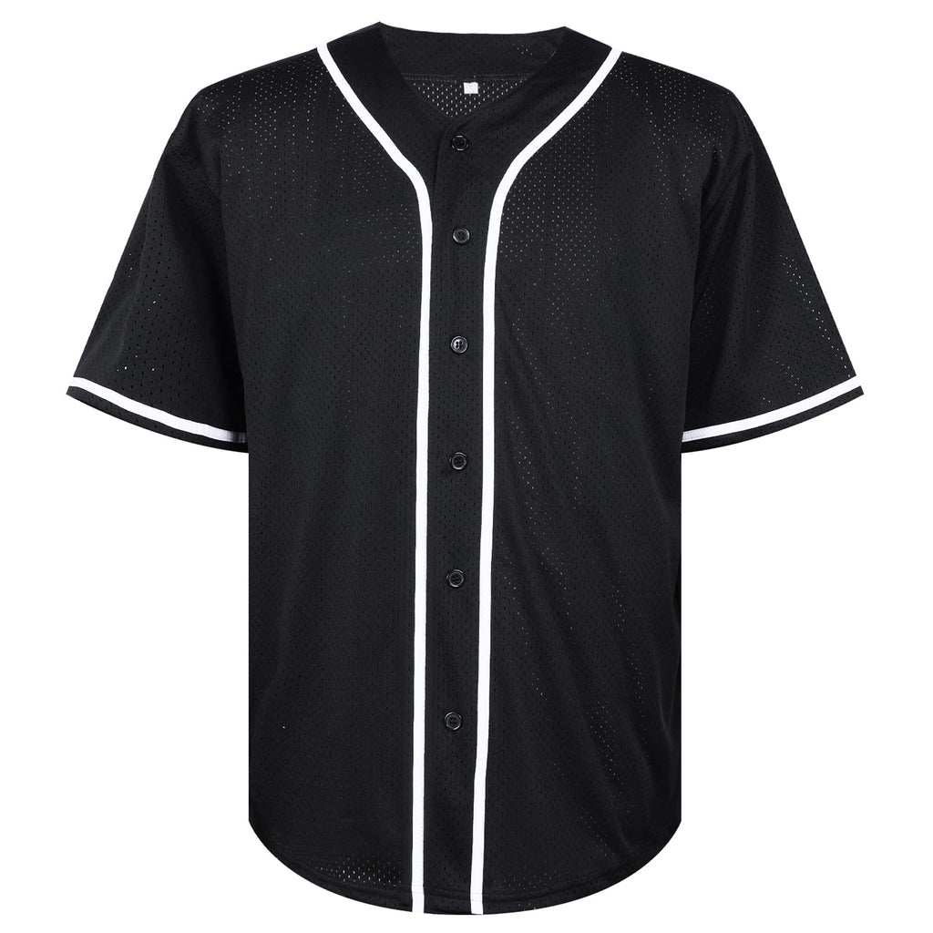Phoneutrix Blank Plain Hip Hop Hipster Baseball Jersey Button Down Shirts Sports Uniforms Men Women Jersey