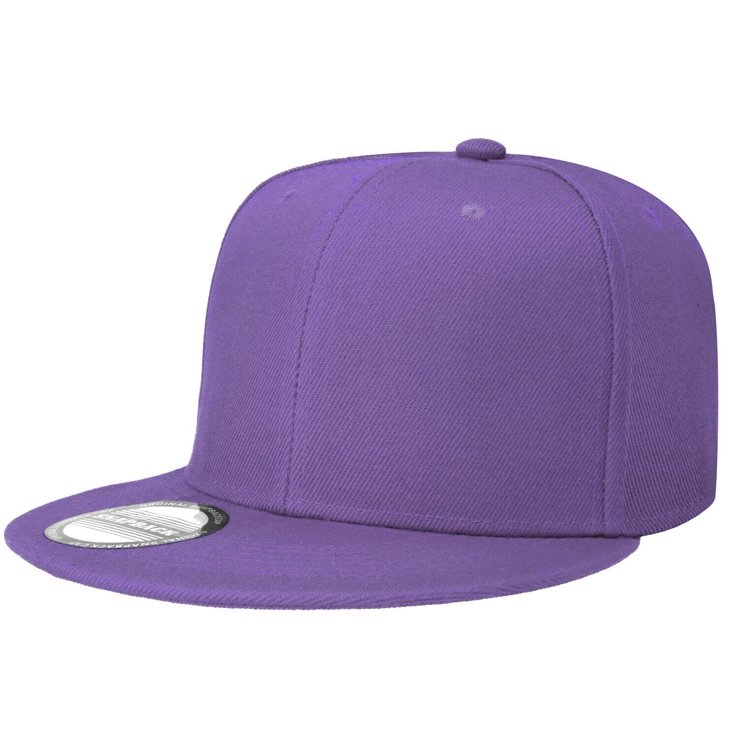 Classic Snapback Hat Cap Hip Hop Style Flat Bill Blank Solid Color Adjustable Size