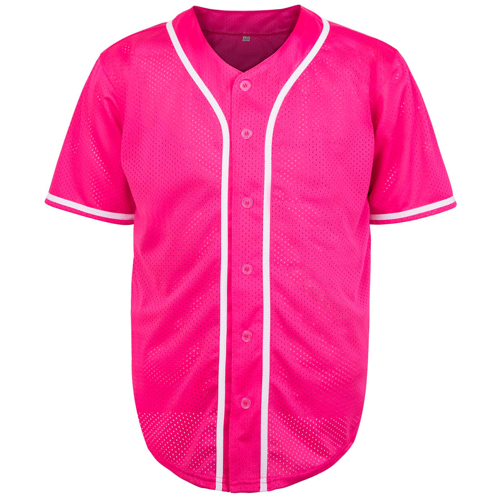 Phoneutrix Blank Plain Hip Hop Hipster Baseball Jersey Button Down Shirts Sports Uniforms Men Women Jersey