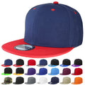 Classic Snapback Hat Cap Hip Hop Style Flat Bill Blank Solid Color Adjustable Size